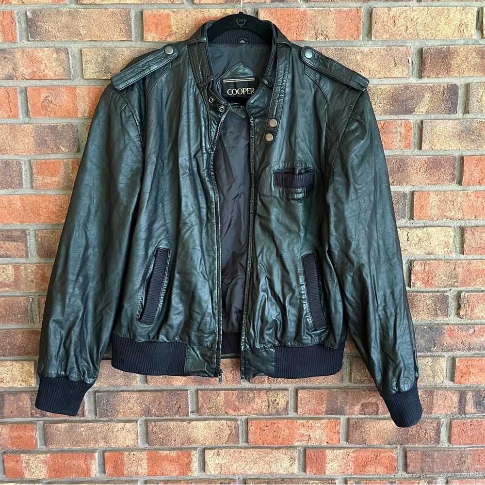 Vintage Cooper Genuine Leather bomber Jacket men’s small